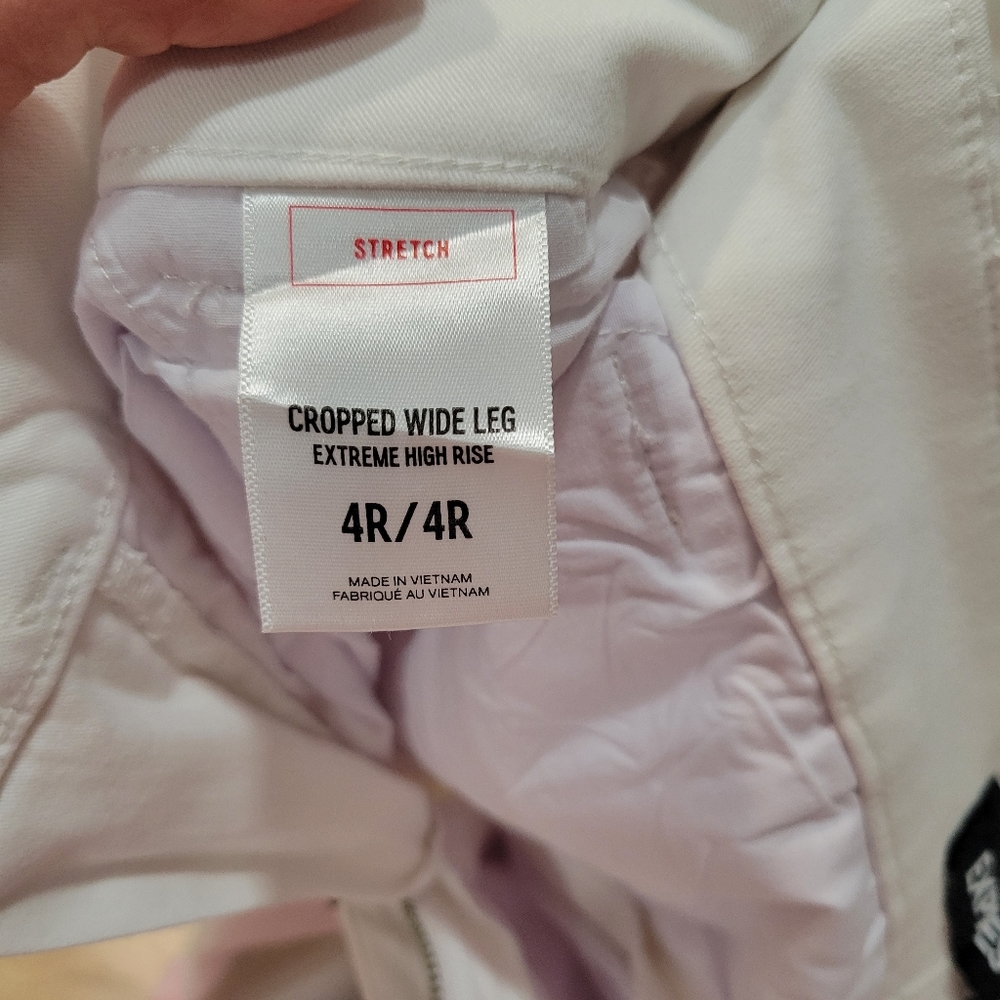 Express White Cropped Wide Leg Pants - Picture 6 of 9